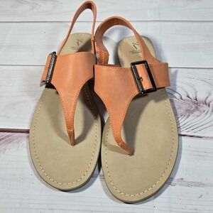 Simply‎ Vera Vera Wang - Sandals Thong Buckle Slingback Orange - Womens 8 M